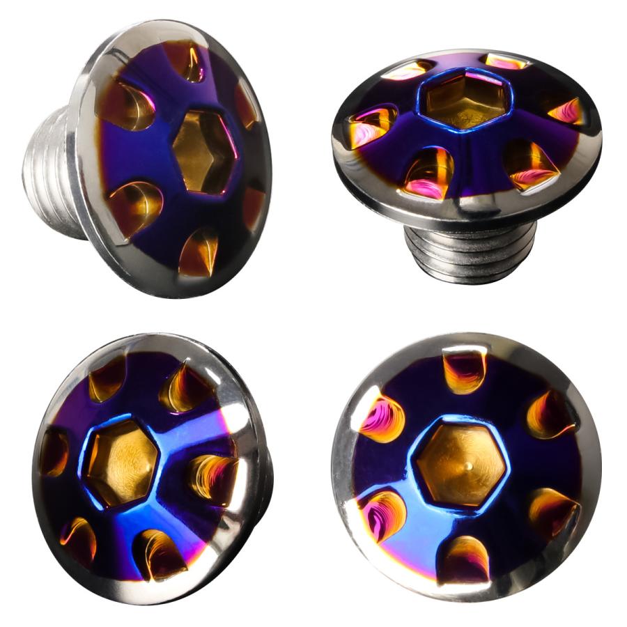 ミラーホールカバーボルト キャップ M10×10mm P1.25 正ネジ 逆ネジ 2個セット ヤマハ車用 デザインヘッド SUS シルバー＆ブルー TH0193 | ヤマハ発動機 | 02