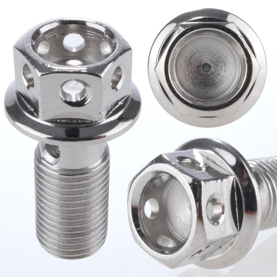 ブレーキ バンジョーボルト M10 P1.00 SUS304 ステンレス製 ヘキサゴンヘッド シルバー TH0203 | ブランド登録なし | 02