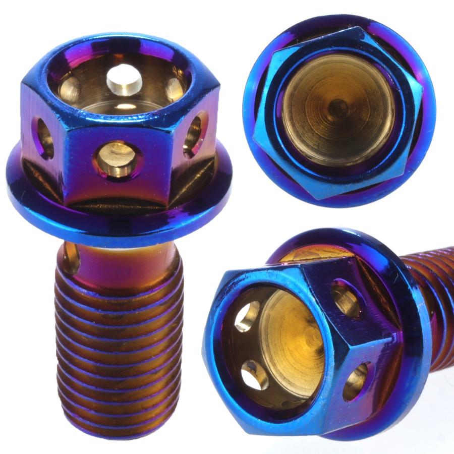 ブレーキ バンジョーボルト M10 P1.00 SUS304 ステンレス製 ヘキサゴンヘッド 焼きチタン TH0207 | ブランド登録なし | 02