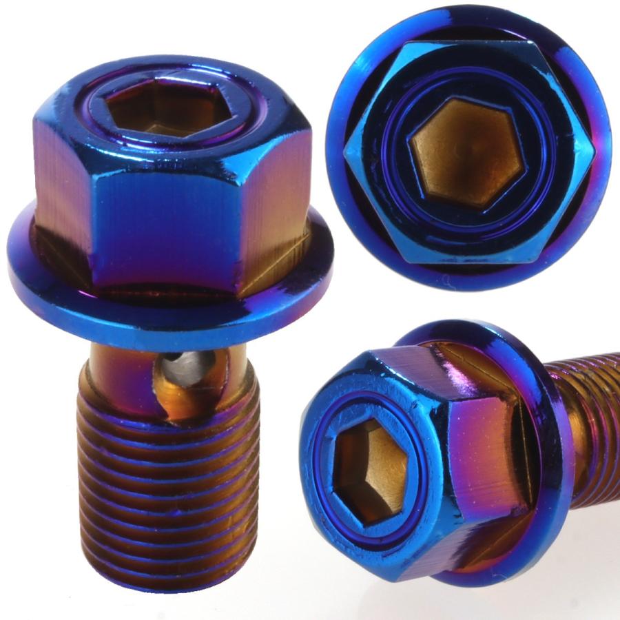 ブレーキ バンジョーボルト M10 P1.25 SUS304 ステンレス製 六角穴付き 焼きチタン TH0220 | ブランド登録なし | 02