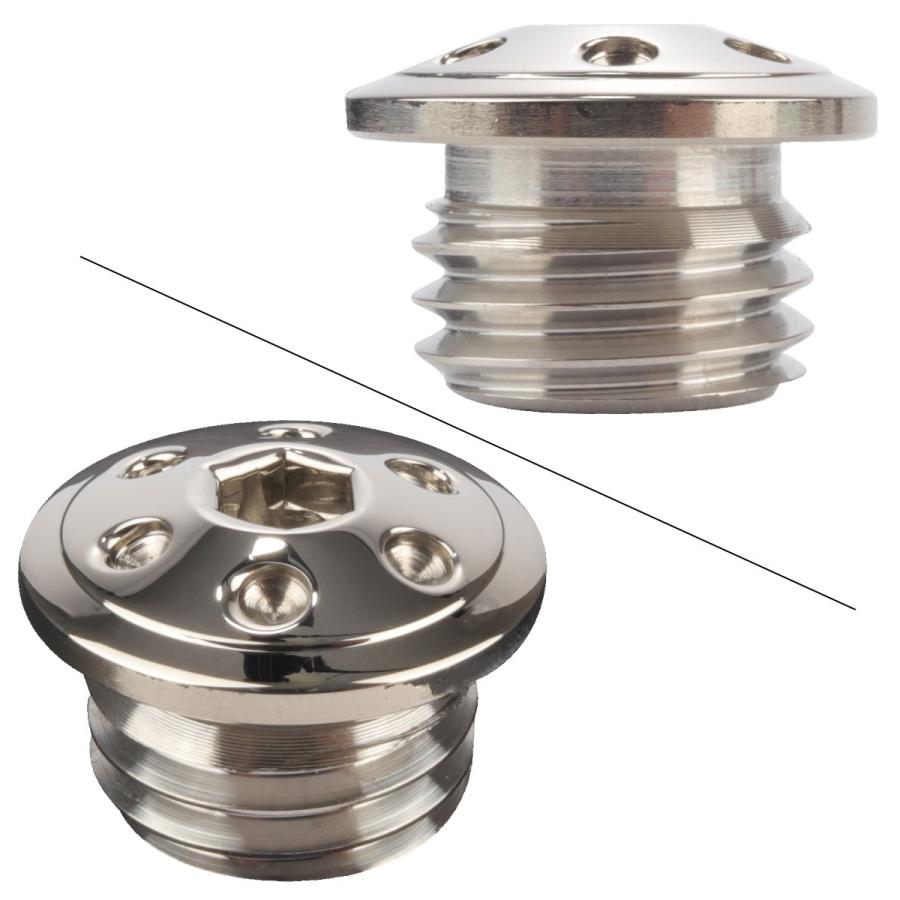 汎用 オイルフィラーキャップ M20 P2.5 ホールヘッド シルバー SUS304 ステンレス ホンダ ヤマハ カワサキ ドゥカティ等 TH0247 | カワサキ | 01