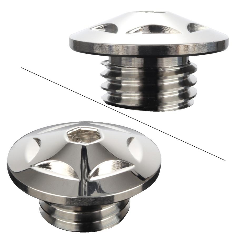 汎用 オイルフィラーキャップ M20 P2.5 スターヘッド シルバー SUS304 ステンレス ホンダ ヤマハ カワサキ ドゥカティ等 TH0250 | カワサキ | 01