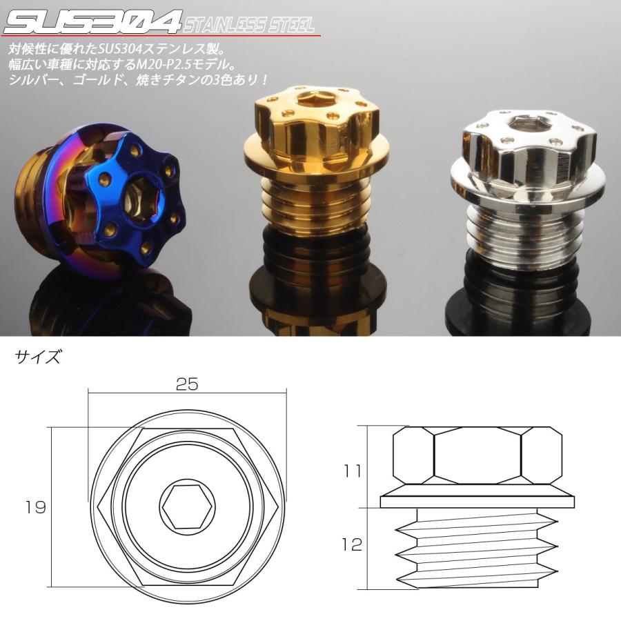 汎用 オイルフィラーキャップ M20 P2.5 六角ホールヘッド シルバー SUS304 ステンレス ホンダ ヤマハ カワサキ ドゥカティ等 TH0263 | カワサキ | 02