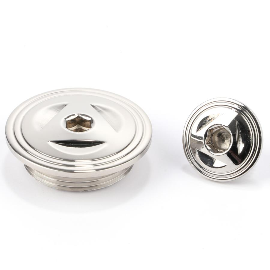 ホンダ車用 ジェネレータカバー クランク＆ポイントホール キャップセット ステンレス製 トライアングルヘッド シルバー TH0281 | ホンダ | 02