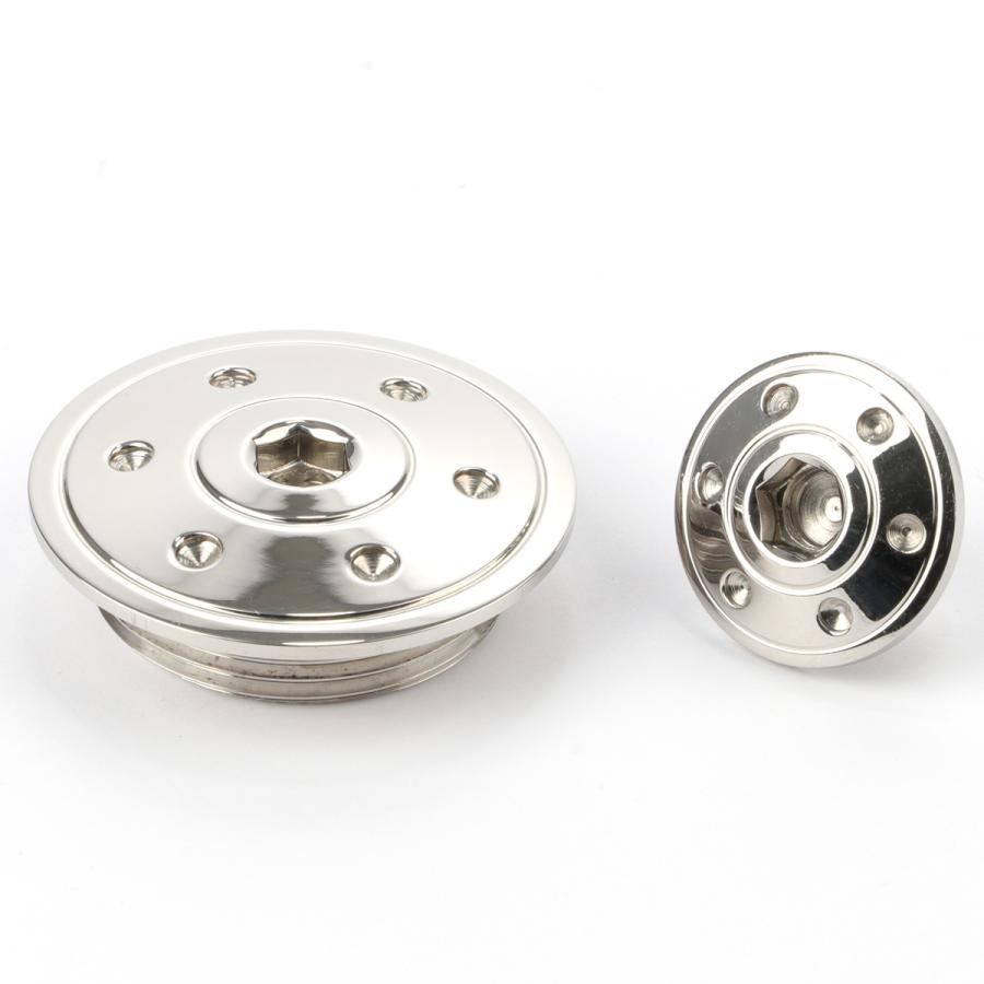 ホンダ車用 ジェネレータカバー クランク＆ポイントホール キャップセット ステンレス製 ホールヘッド シルバー TH0287 | ホンダ | 02