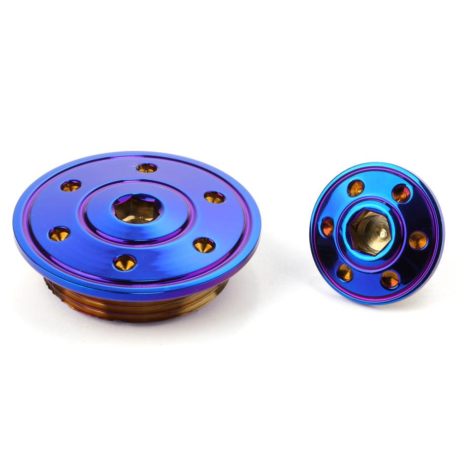 ヤマハ車用 ストレートスクリュープラグ クランク＆ポイントホール キャップセット ステンレス製 ホールヘッド チタン TH0292 | ヤマハ発動機 | 02