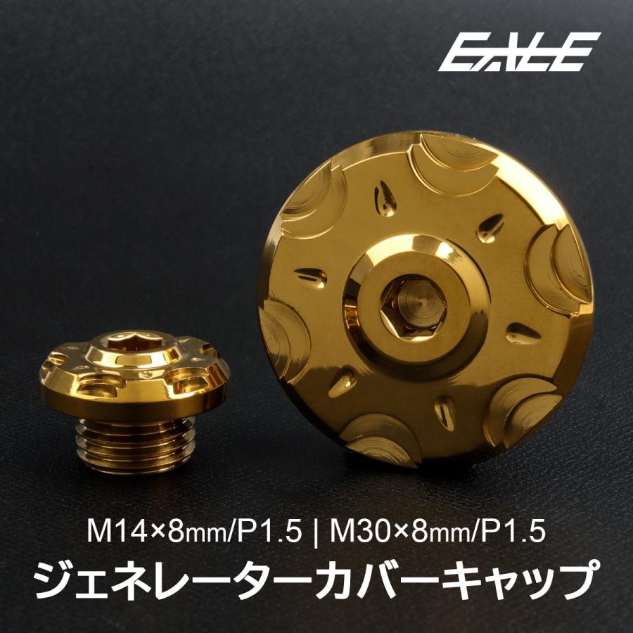 ホンダ汎用 ジェネレーターカバー クランク＆ポイントホール キャップセット ステンレス製 V-13 ゴールド TH0314 | ホンダ