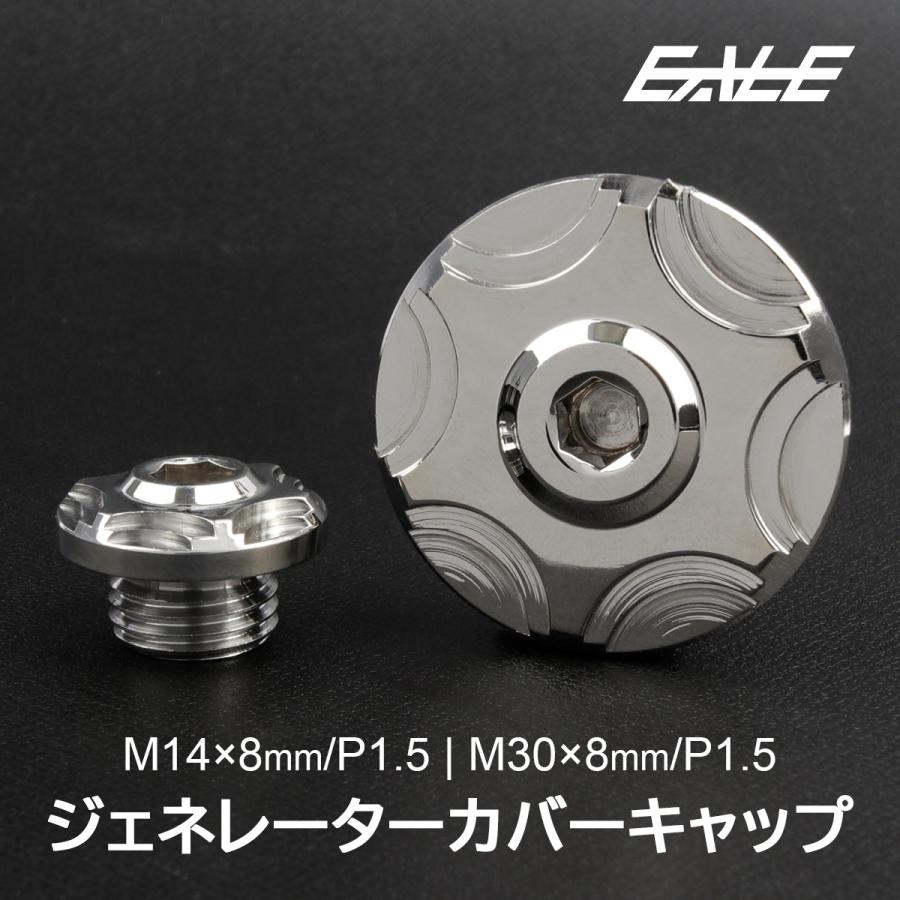ジェネレーター クランクケースカバー M14 M30 キャップ ホンダ汎用 外装 カスタム SUS304 ステンレス 2点セット V-2 シルバー TH0319 | ホンダ
