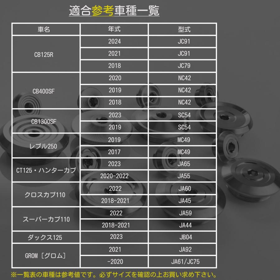 ホンダ車用 M14 M30 ジェネレーターカバー クランク＆ポイントホール キャップセット ステンレス製 CNC_C1 マットシルバー TH0325 | ホンダ | 06
