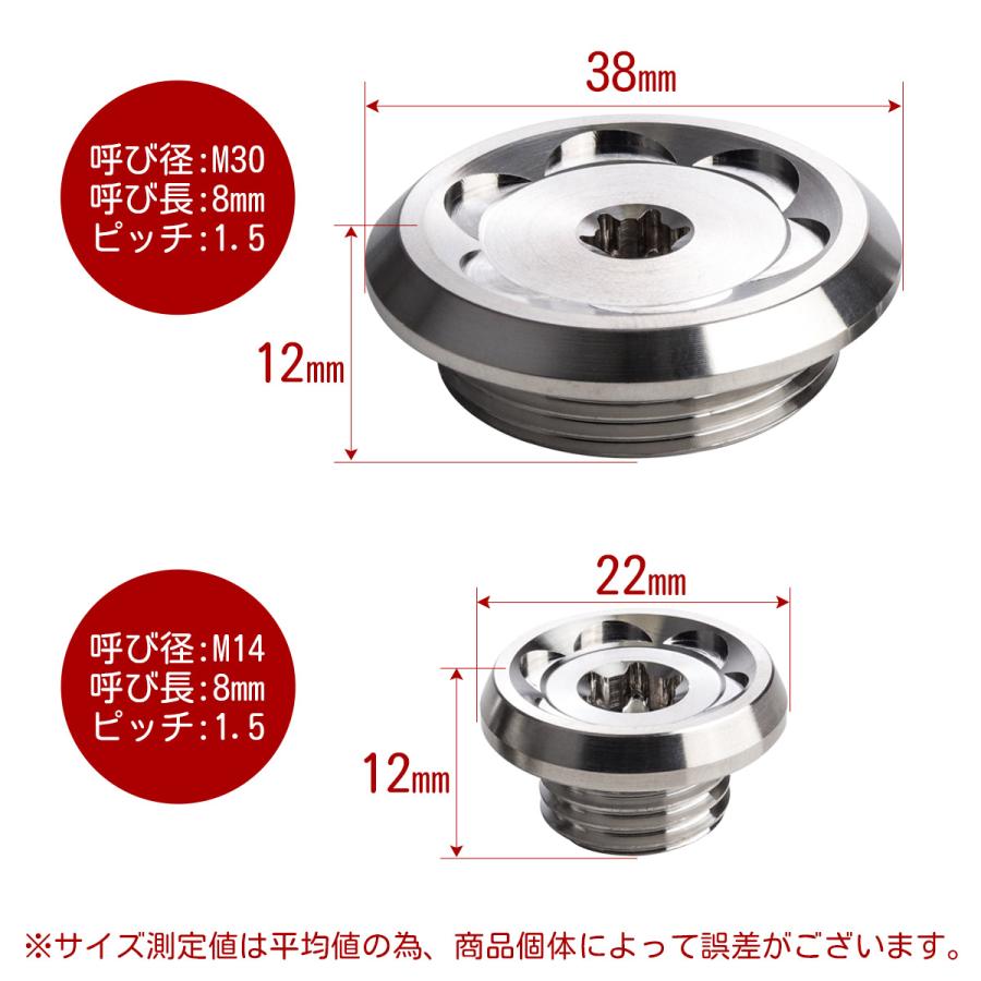 ジェネレーター クランクケースカバー M14 M30 キャップ ホンダ汎用 外装 カスタム SUS304 ステンレス 2点セット HIMAWARI マットシルバー TH0329 | ホンダ | 04