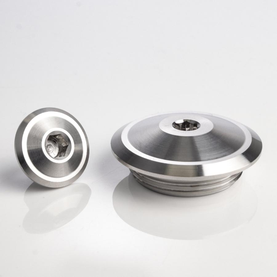 ヤマハ車用 M14 M32 ジェネレーターカバー クランク＆ポイントホール キャップセット ステンレス製 BT マットシルバー TH0334 | ヤマハ発動機 | 02