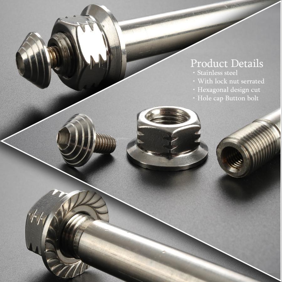 アクスルシャフト M10 155mm ステンレス シルバー 汎用 4ミニ 原付など TH0340 | ブランド登録なし | 02