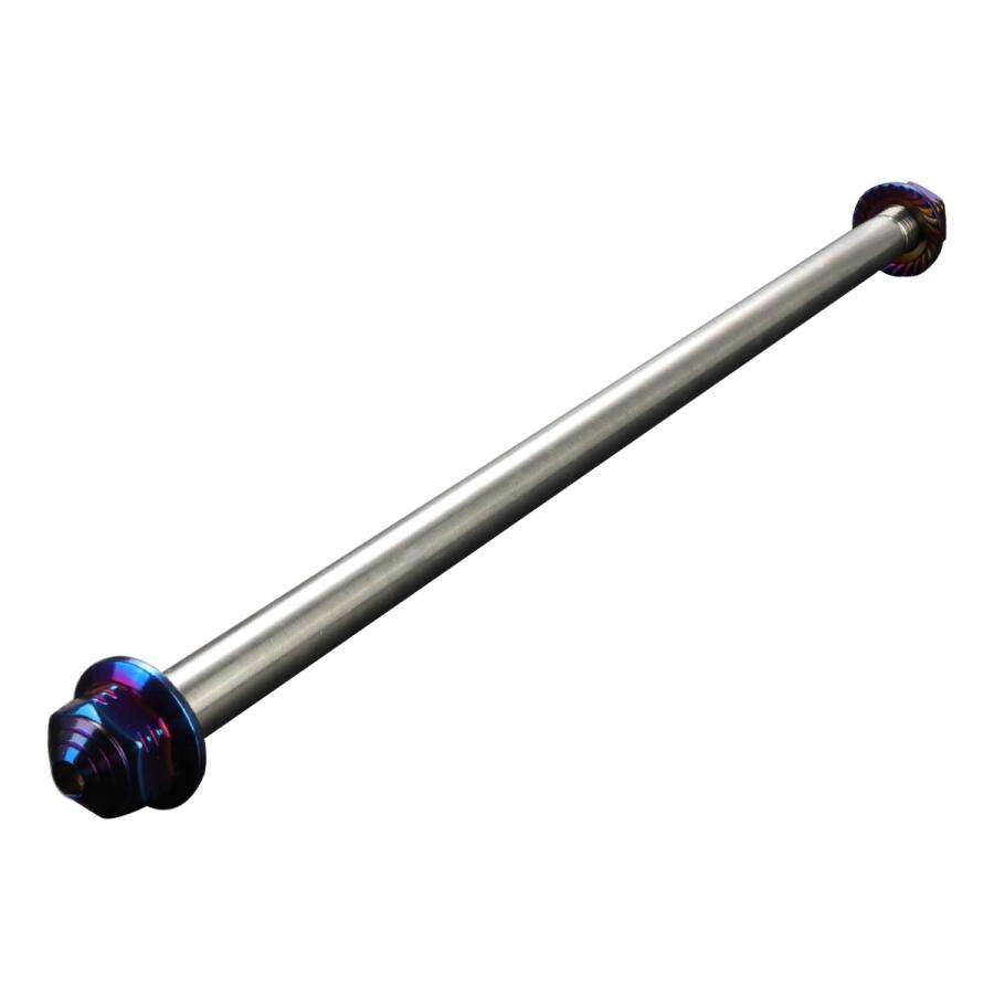 アクスルシャフト M12 270mm ステンレス ブルー 焼きチタンカラー 汎用