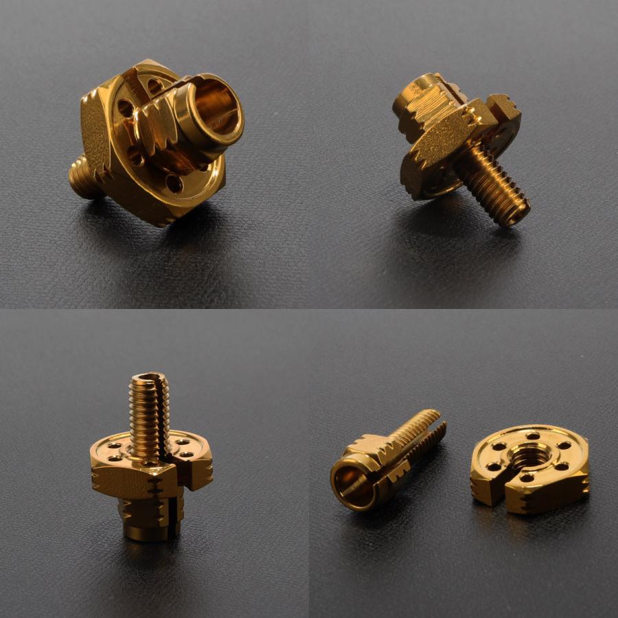 クラッチケーブル アジャスター M8 P1.25 汎用 H-1 ステンレス製 ゴールド TH0405 | ブランド登録なし | 02