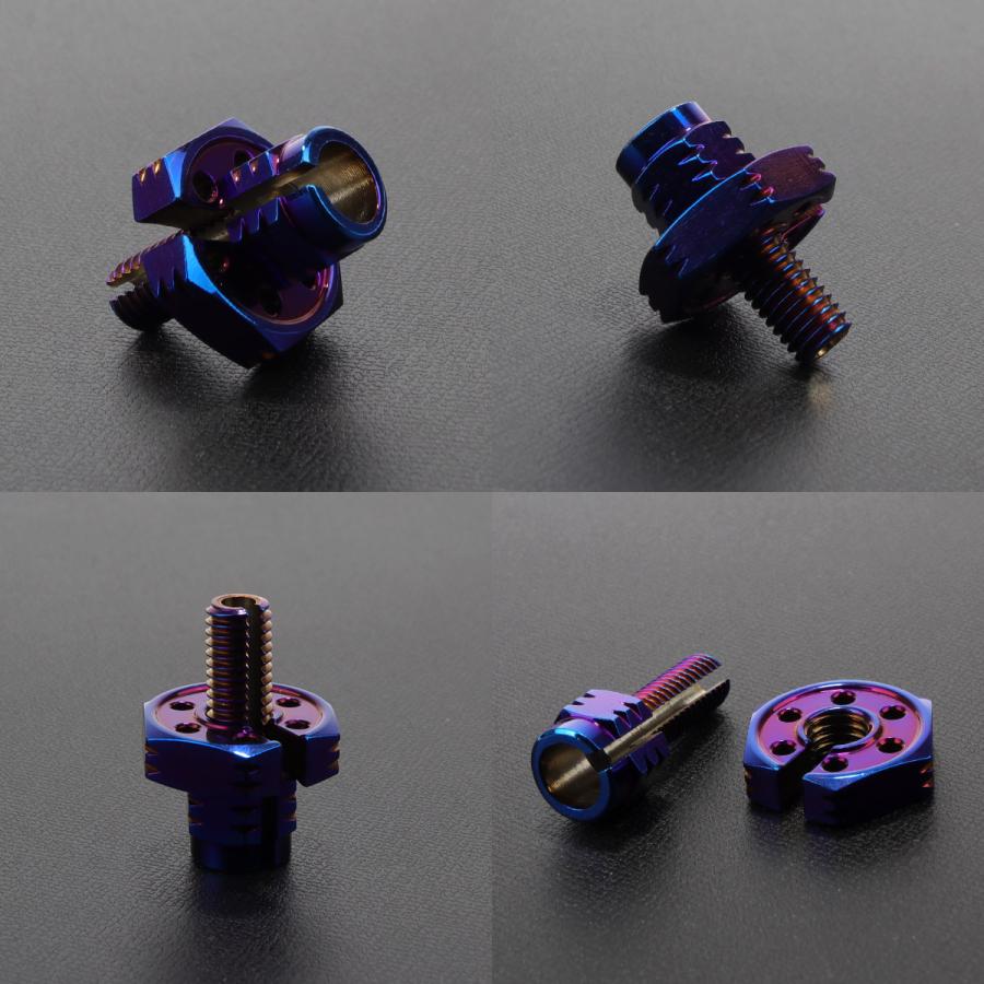 クラッチケーブル アジャスター M8 P1.25 汎用 H-1 ステンレス製 焼きチタン TH0406 | ブランド登録なし | 02