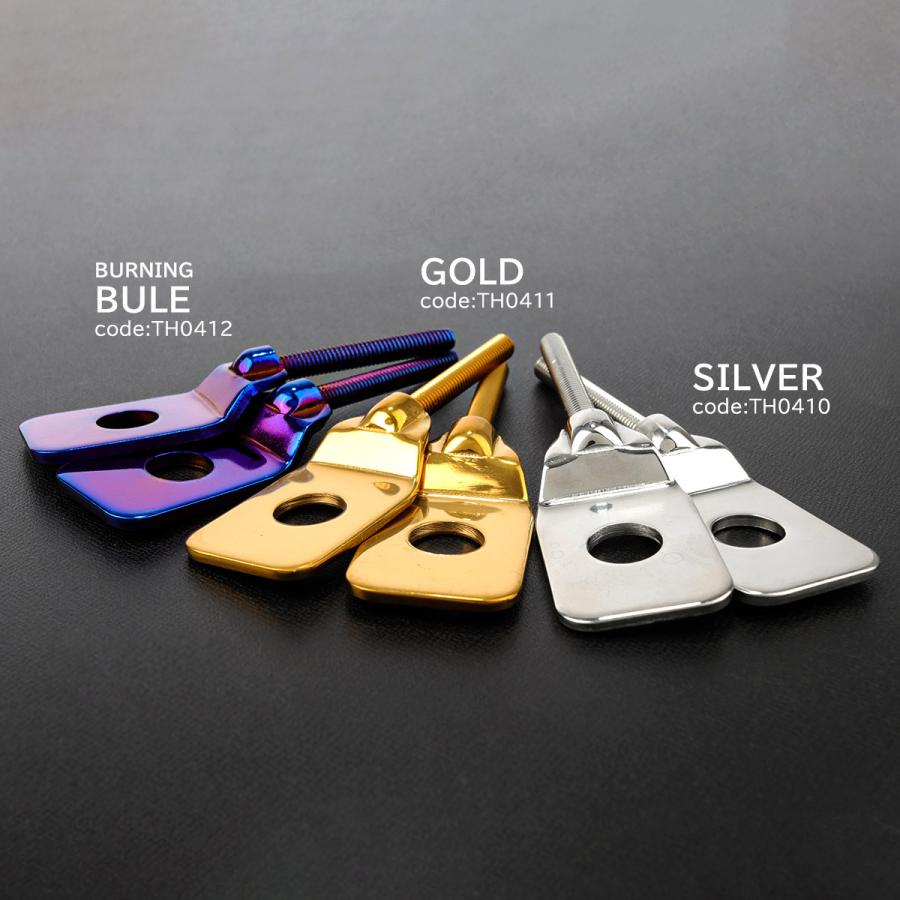 ドライブチェーン アジャスター M12アクスルシャフト用 ボルト部 M6 P1.0 チェーン調整 シルバー 2個セット TH0410 | ブランド登録なし | 03