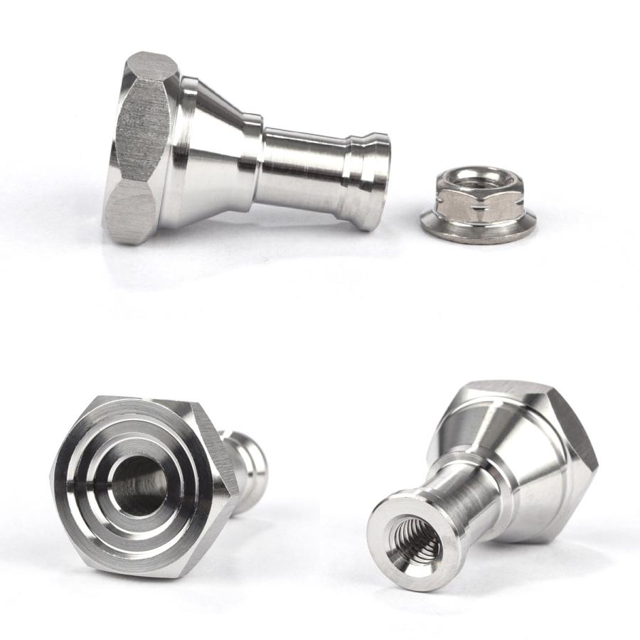 ドライブチェーン アジャスター ボルトカバー M6用 P1.0 ダブルナット式 六角 サークル LD CNC-C1 マットシルバー 2個セット TH0413 | ブランド登録なし | 02