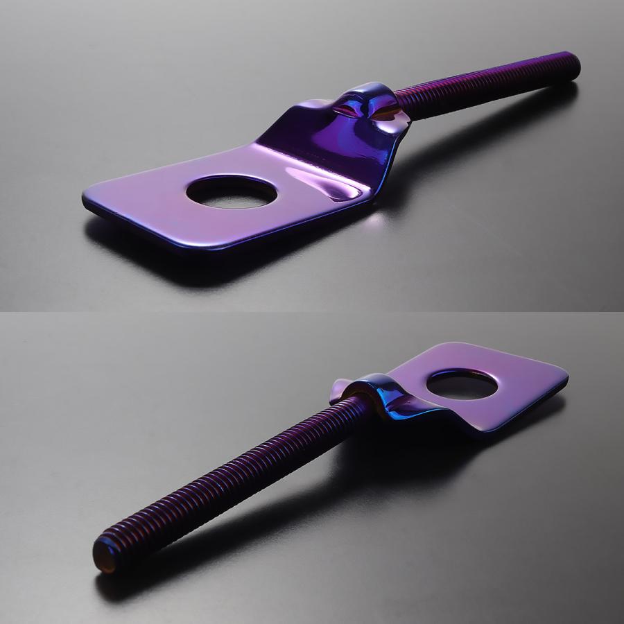 バイク用 ドライブチェーンアジャスター M12アクスルシャフト用 ボルト部 M6 P1.0 チェーン調整 焼きチタン 左右セット TH0422 | ブランド登録なし | 02