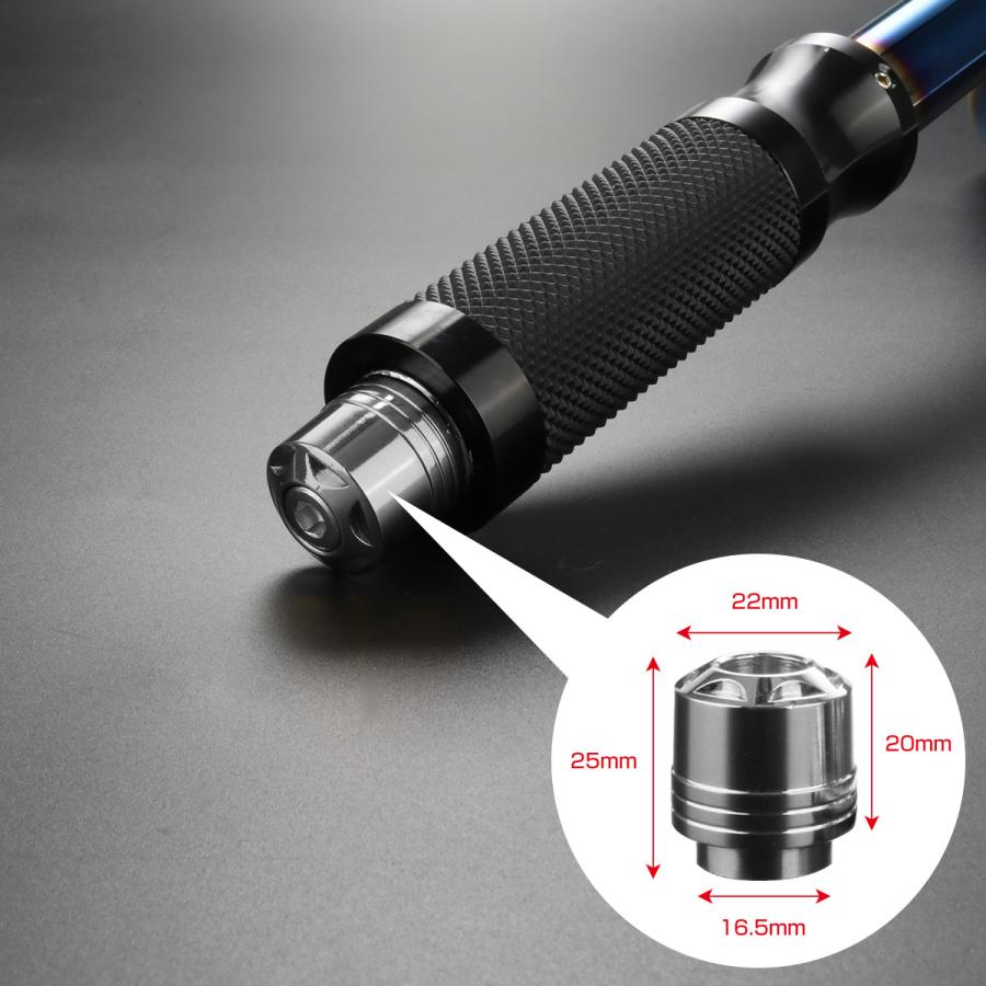 バイク用 バーエンド バーエンドキャップ グリップエンド スターヘッド ステンレス製 対応ハンドル内径17-18mm シルバー 2個セット TH0440 | ブランド登録なし | 04