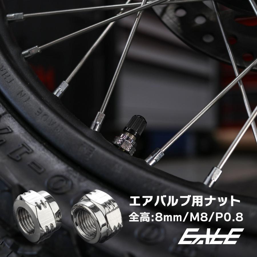 エアバルブ用ナット エアバルブ固定 タイヤエアバルブ ホイールエアバルブ ステンレス製 シルバー 2個セット TH0508 | ブランド登録なし