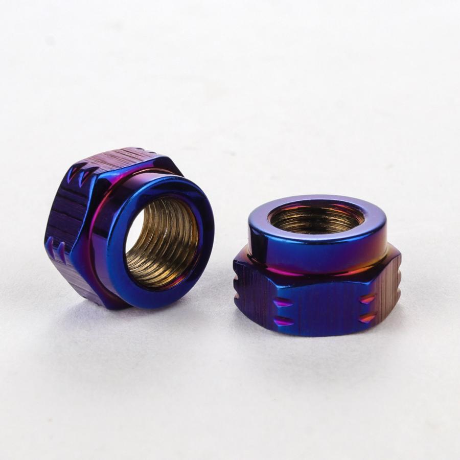 エアバルブ用ナット エアバルブ固定 タイヤエアバルブ ホイールエアバルブ ステンレス製 焼チタン色 2個セット TH0510 | ブランド登録なし | 02