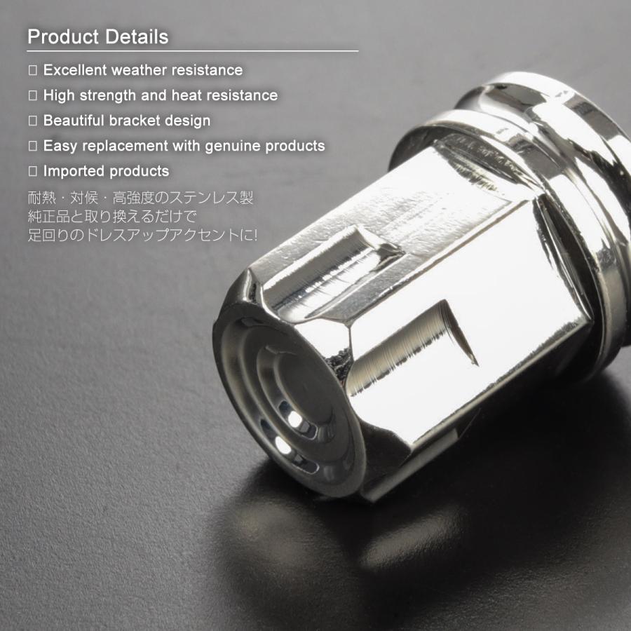 エアバルブキャップ タイヤバルブキャップ ステンレス製 カットデザイン 汎用 シルバー TH0517 | ブランド登録なし | 02