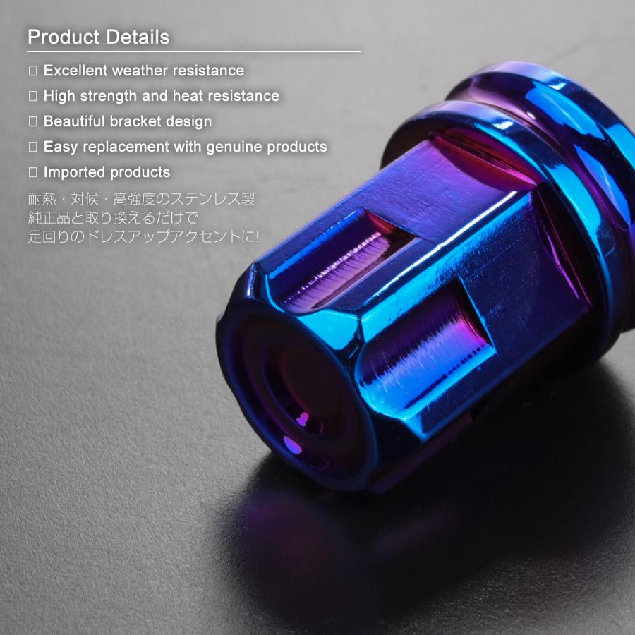 エアバルブキャップ タイヤバルブキャップ ステンレス製 カットデザイン 汎用 焼きチタン色 TH0519 | ブランド登録なし | 02