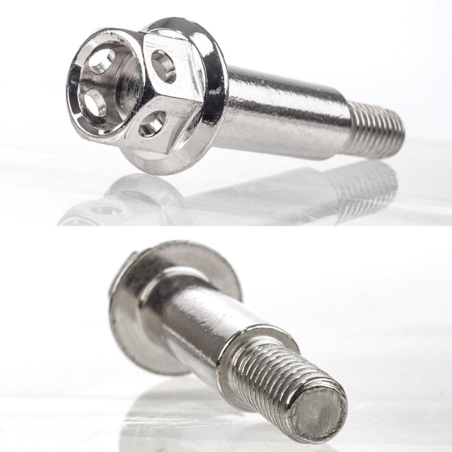 バイクレバー 取付用 ピボットボルト M6 P1.0 ピボット径8mm ステンレス ワイヤーロック穴 シルバー 2本セット TH0541 | ブランド登録なし | 02