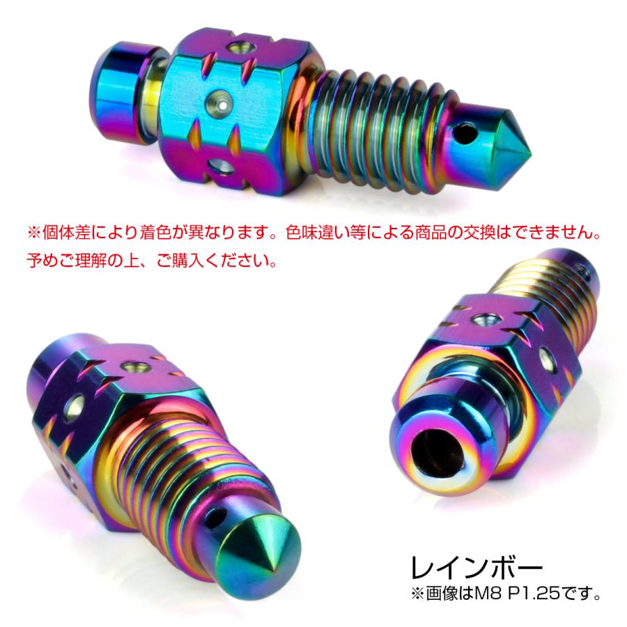 M7 P1.00 エアブリード スクリュー エアブリーダー バルブ ニップル ステンレス レインボー TH0599 | ブランド登録なし | 01
