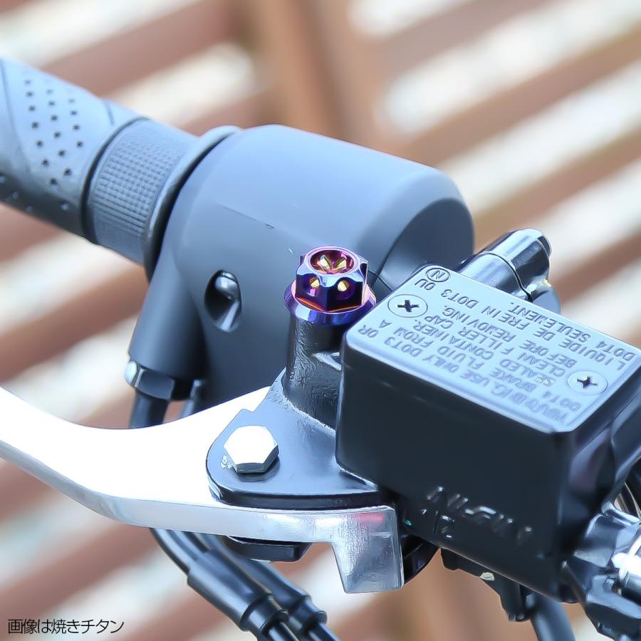 M10 ミラーホール カバーキャップ ボルト フラワー シルバー 正ネジ 2