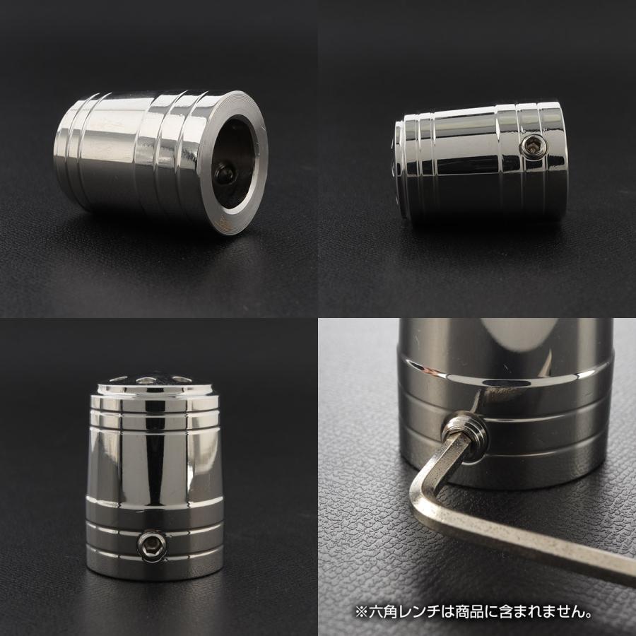 キックペダルカバー 全長35mm 内径15.5mm ステンレス製 シルバー