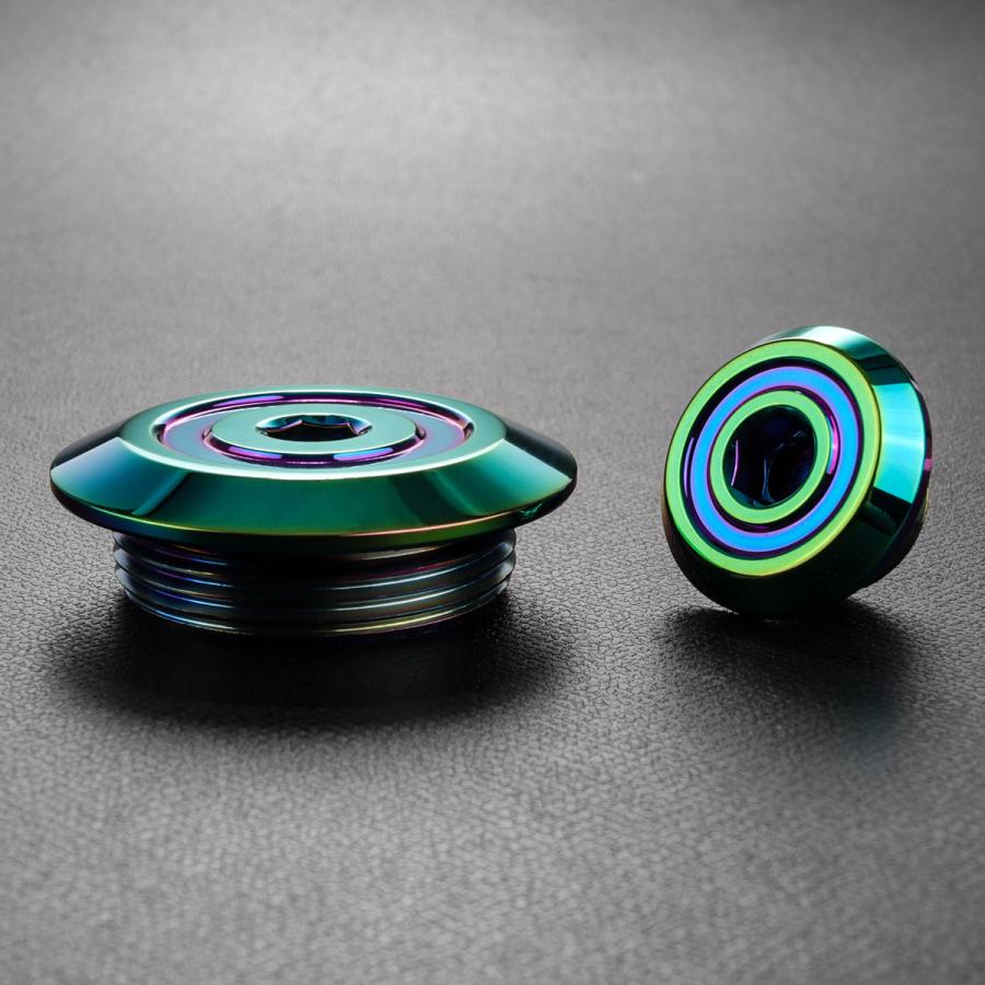 ホンダ車用 M14 M30 ジェネレーターカバー クランクケースカバー キャップセット ステンレス CNC_AA レインボーグリーン TH0744 | ホンダ | 02