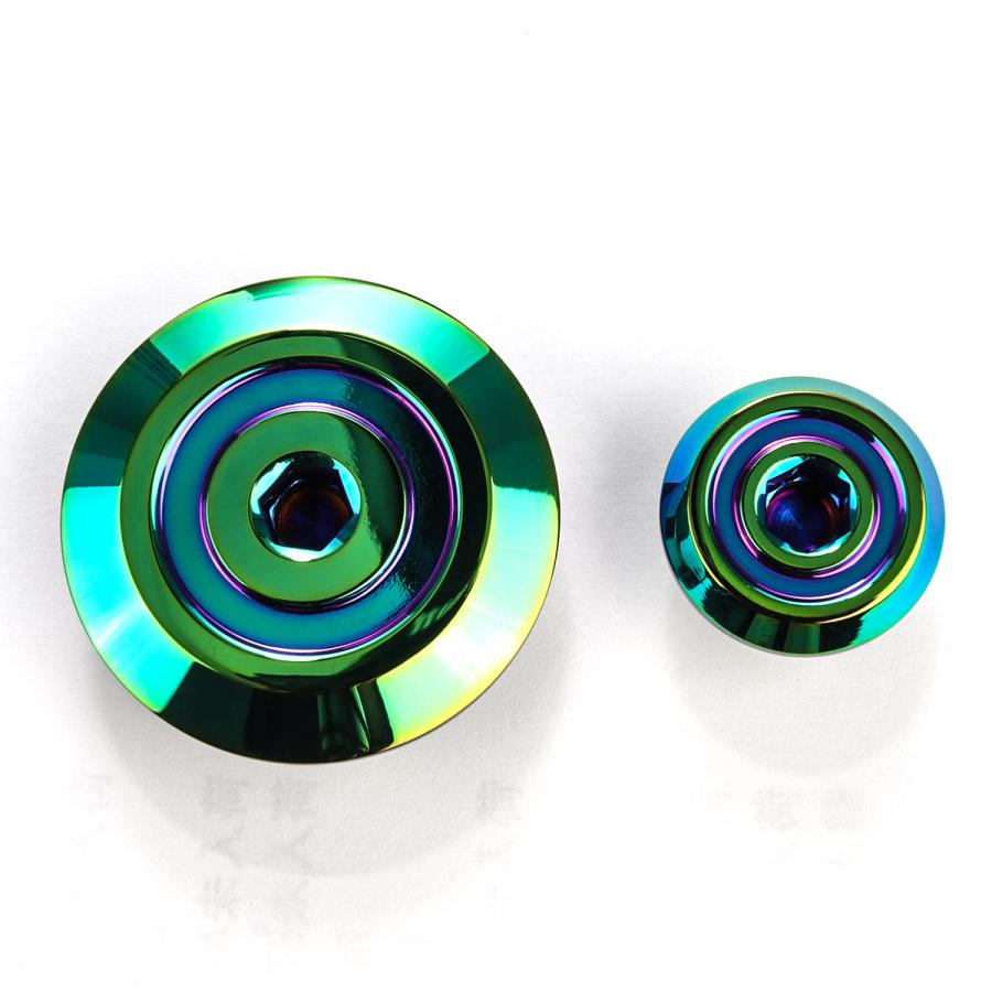 ホンダ車用 M14 M30 ジェネレーターカバー クランクケースカバー キャップセット ステンレス CNC_AA レインボーグリーン TH0744 | ホンダ | 03