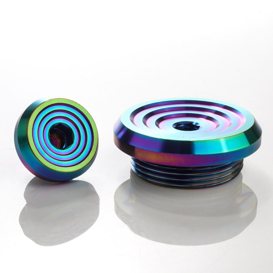 ホンダ車用 M14 M30 ジェネレーターカバー クランクケースカバー キャップセット ステンレス CNC_C1 マット虹グリーン TH0752 | ホンダ | 02