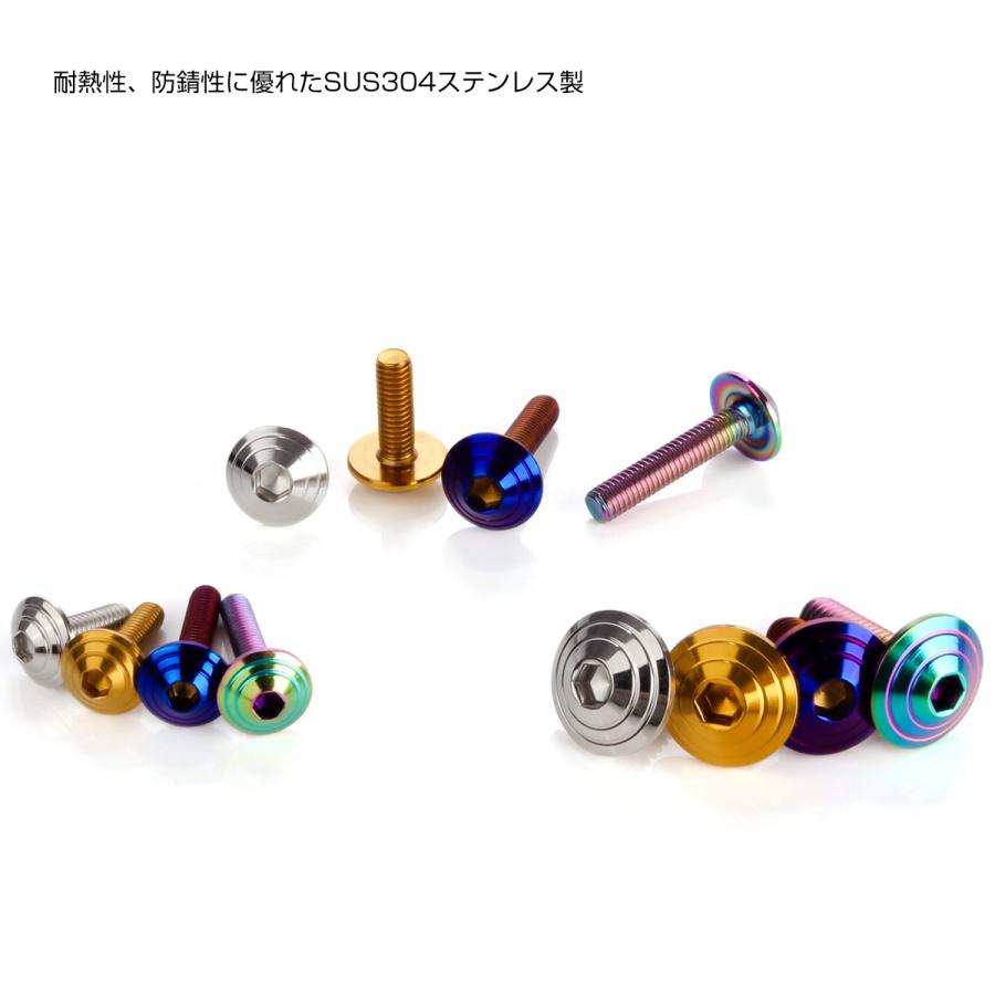 M6×12mm シェルヘッドボルト ボタンボルト ステンレス削り出し ゴールド TR0107 | ブランド登録なし | 03