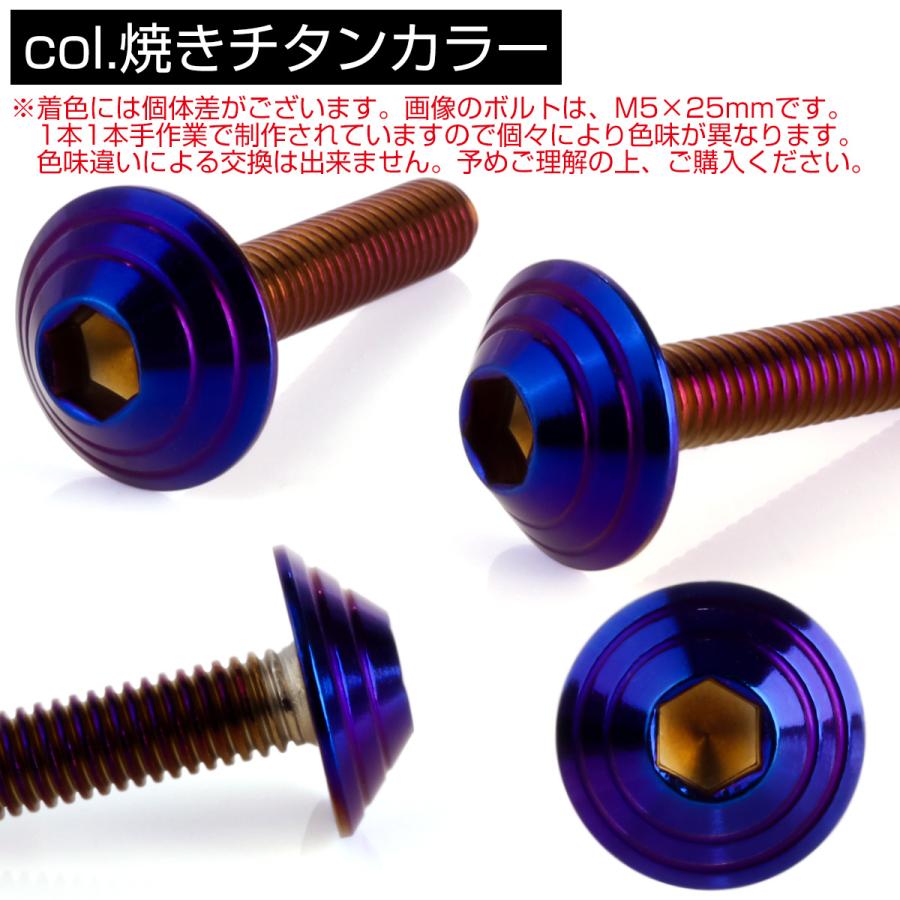 M6×25mm シェルヘッドボルト ボタンボルト ステンレス削り出し 焼チタンカラー TR0124 | ブランド登録なし | 02