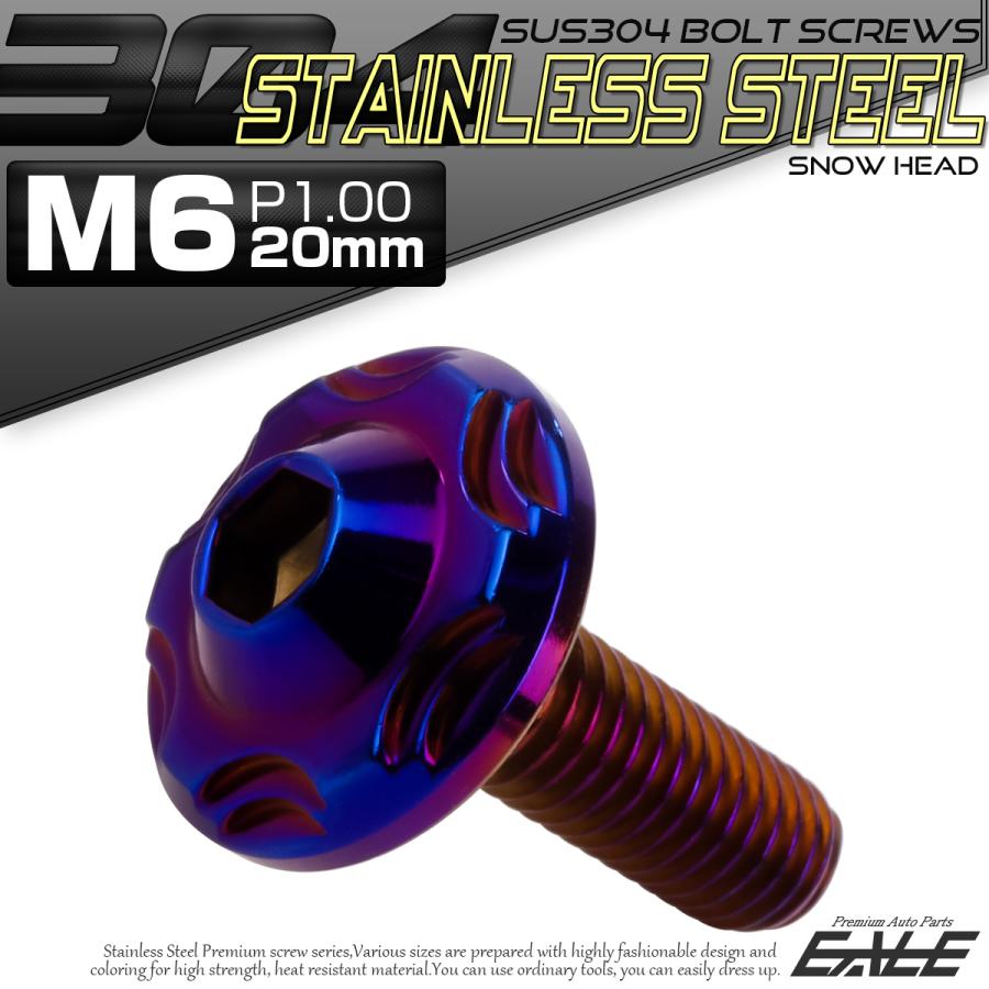 SUS304 フランジ付 ボタンボルト M6×20mm P1.0 六角穴  焼きチタン スノーヘッド ステンレス製 TR0291 | ブランド登録なし | 01