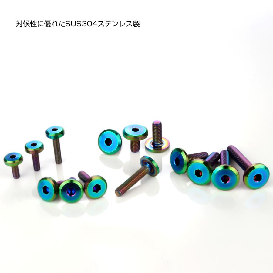 フラットヘッドボルト M6x30mm P1.00 ボタンボルト ステンレスボルト マットタイプ レインボーグリーン 虹色 TR0325 | ブランド登録なし | 03