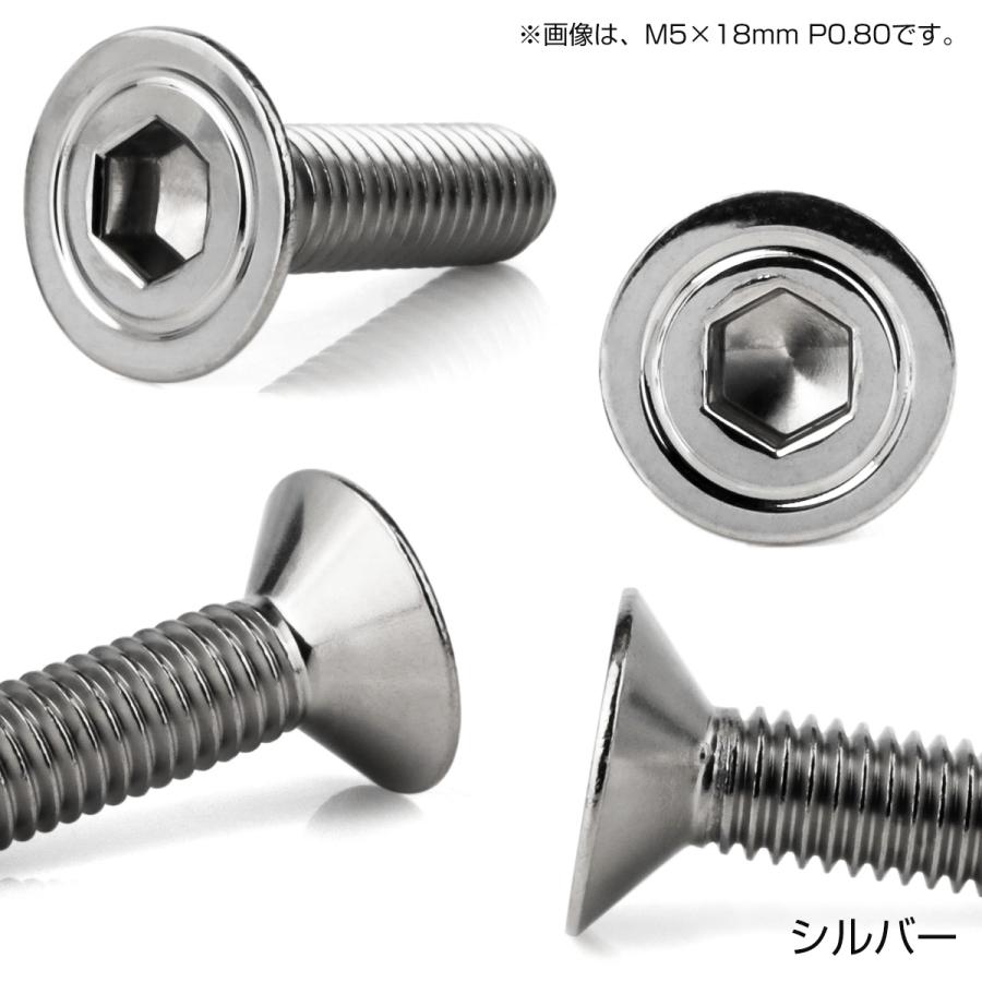 皿ボルト M5×18mm P0.8 シェルヘッド SUS304 ステンレス 六角穴 皿キャップ シルバー TR0412 | ブランド登録なし | 02