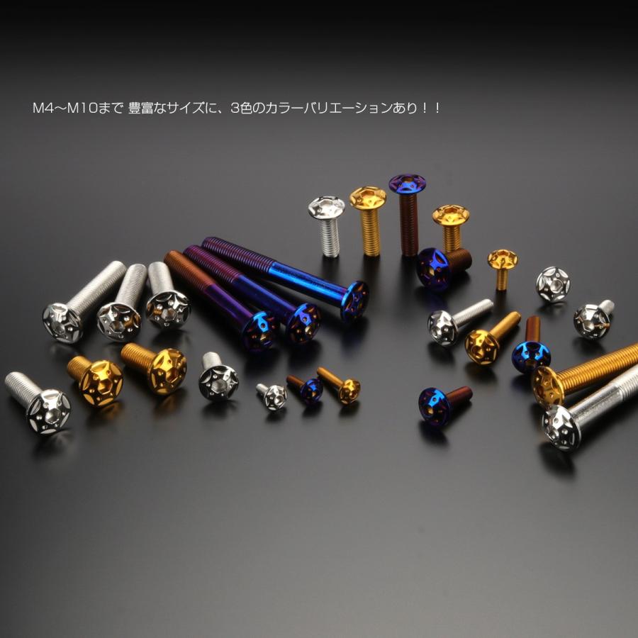 SUS304 フランジ付 ボタンボルト M10×30mm P1.25 六角穴 ゴールド スターホールヘッド ステンレス製 TR0694|eale|03