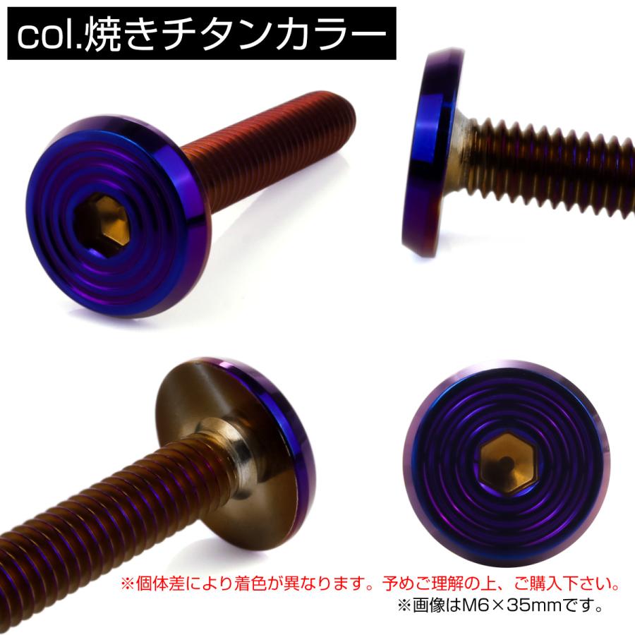 ステンレスボルト M5×30mm P0.8 シェルヘッド フラット 六角穴付 ボタンボルト SUS304 焼きチタンカラー TR0804 | ブランド登録なし | 02