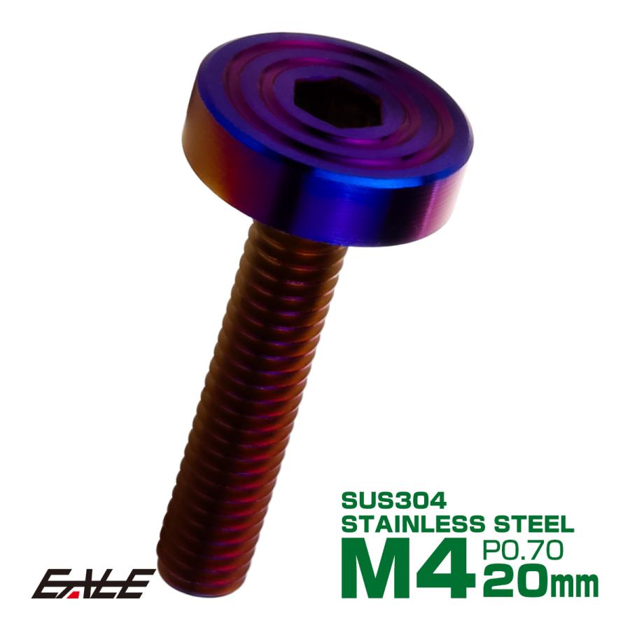 4×20mm P0.7 シェルヘッド フラット ステンレスボルト 六角穴付 マットタイプ SUS304 焼きチタンカラー TR0854 | ブランド登録なし