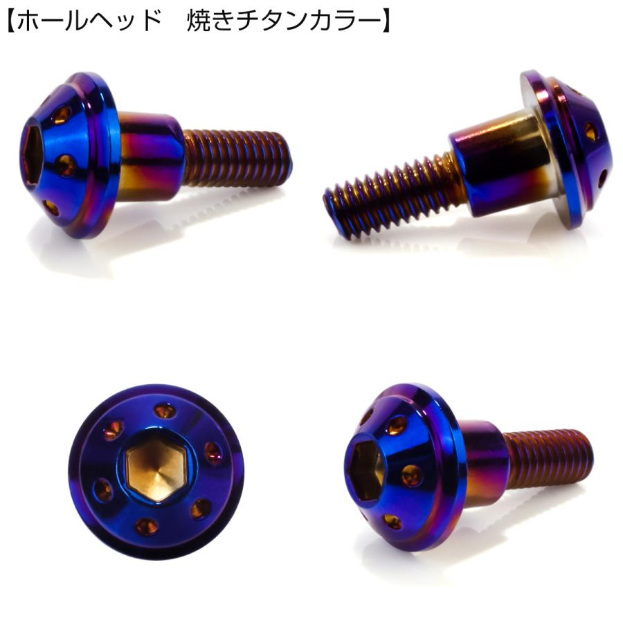 段付きボルト M6×22mm P1.0 円筒部直径9mm ホールヘッド SUS304 ステンレス 六角穴 フランジボルト 焼きチタンカラー TR0876 | ブランド登録なし | 02