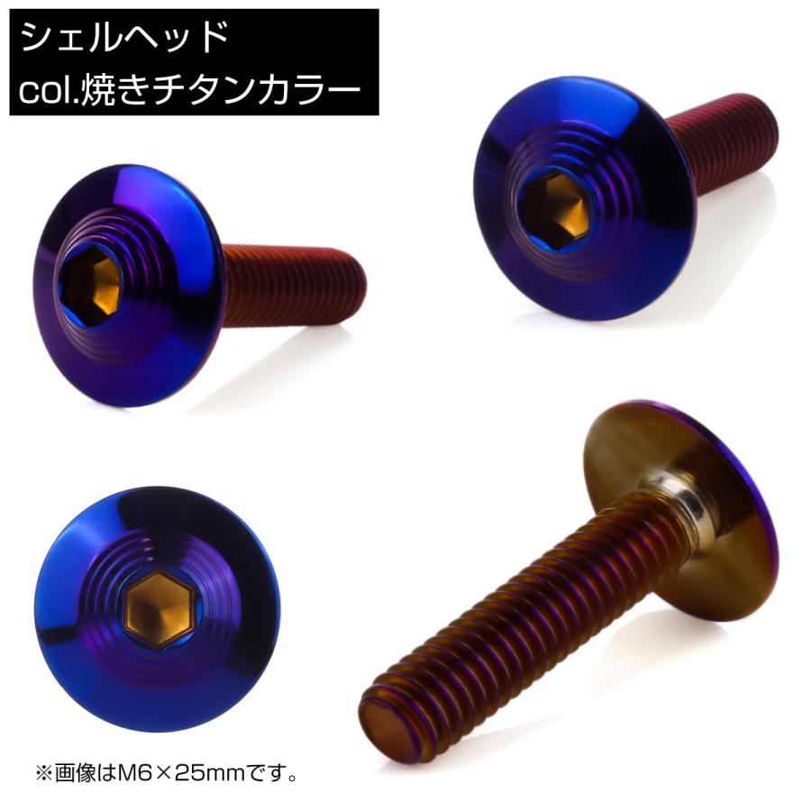 ボタンボルト M6×30mm P1.0 SUS304 ステンレス シェルヘッド 六角穴 フランジ付き ボルト 焼きチタンカラー TR0934 | ブランド登録なし | 02