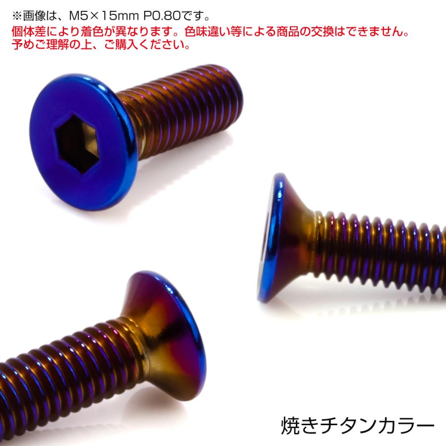 皿ボルト M5×12mm P0.8 フラットヘッド SUS304 ステンレス 六角穴 皿キャップ 焼きチタンカラー TR0993 | ブランド登録なし | 02