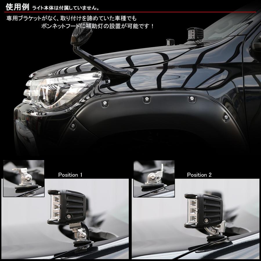 クリップ式 ブラケット 板厚最大6mm対応 360度 角度調整 LED ワーク