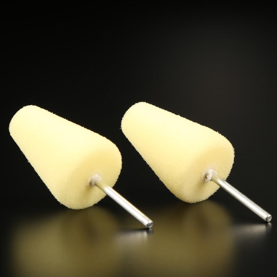 マイクロポリッシャー用 ホイールバフ V型 ミディアム 軸付き シャンク径3mm 2個 Y-38 | ブランド登録なし | 02