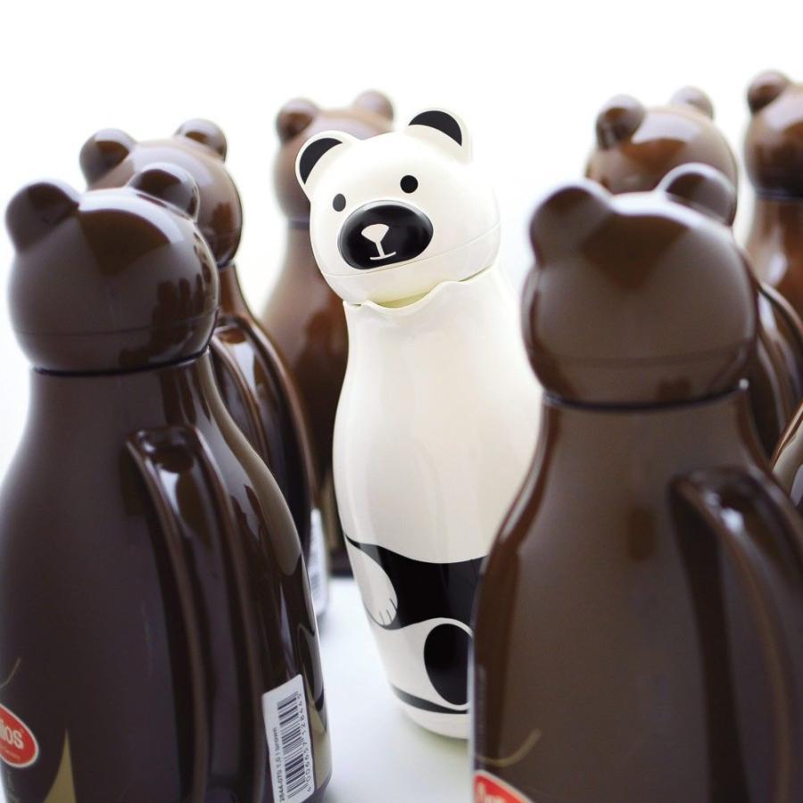 ヘリオス ポット 保温 helios サーモベア ホワイト ガラス卓上魔法瓶