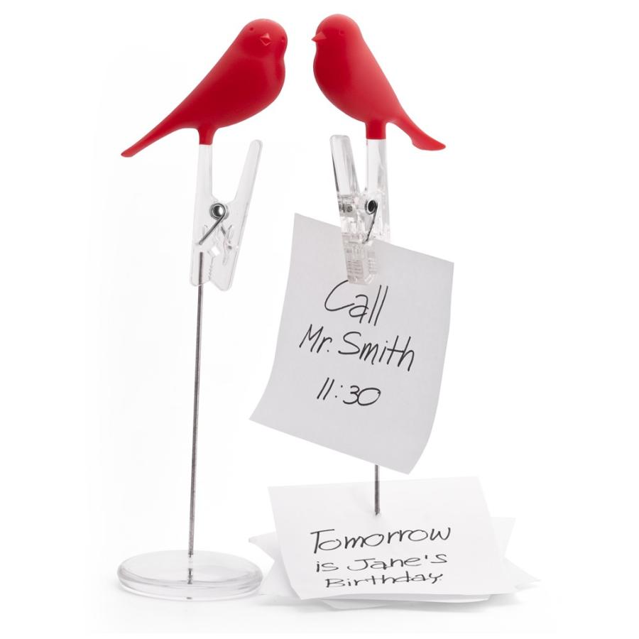 Qualy クオリー ノートスパロウ メモスタンド クリップ メモホルダー レッド 赤 おしゃれ かわいい 鳥 小鳥 とり トリ Qualy Notesparrow Red イームズチェア ヤフー店 通販 Yahoo ショッピング