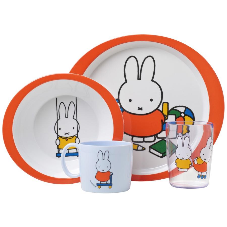 ミッフィー 4ピース プレイ miffy PLAYS チルドレンセット フラットプレート チルドレンボウル チルドレンマグ チルドレングラス Dick Bruna ディック・ブルーナ｜eameschair-y｜02